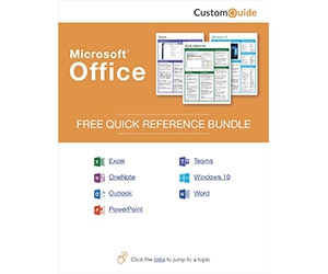 Free Kit: "Microsoft Office 2019 -- Free Reference Card Bundle"

