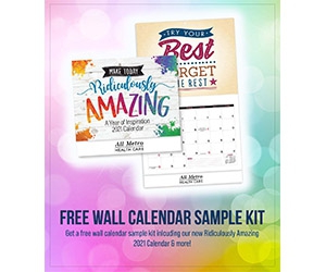 Celebrate 2021 with a Free Ridiculously Amazing Wall Calendar Sample Pack