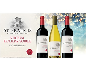 Host a Virtual Holiday Soiree with St. Francis Winery & Vineyards - Get a Free Gift Card!