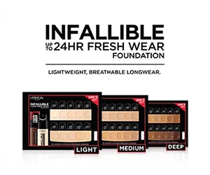 Try the Infallible Fresh Wear Foundation by L'Oréal Paris for Free