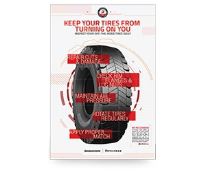 Maximize the Performance and Lifespan of Your OTR Tires with a Free Inspection Poster from Bridgestone