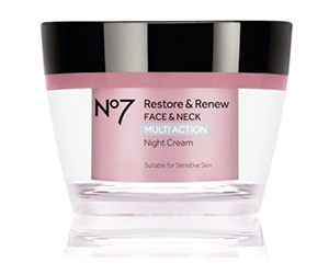 Sign Up Now for a Free Sample of No7 Restore & Renew Multi Action Night Cream