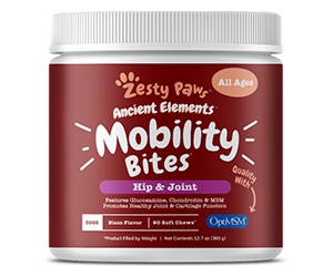 Get a Free Sample of Zesty Paws Mobility Bites for Your Pets!