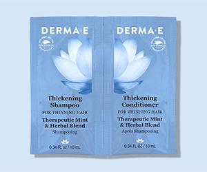 Get Fuller, Thicker Hair with Free Thickening Shampoo and Conditioner from Derma E!