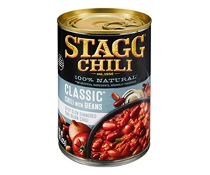 Sign Up and Connect Your Facebook Account to Receive Free Samples of Stagg Chili with Beans