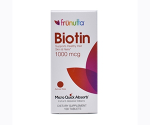 Get a Free Bottle of Biotin Tablets from Frunutta