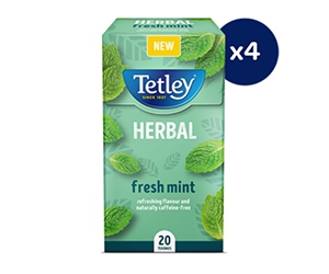 Enjoy a Cup of Free Herbal or Fruit Tea from Tetley or Good Earth