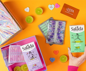 Enter for a Chance to Win Salada's Self Care Kit - Complete with Green Tea Candles, Soothing Tea, and Nail Wraps