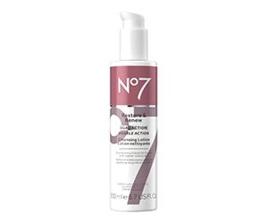 Sign Up and Get a Free No7 Restore and Renew Dual Action Cleansing Lotion