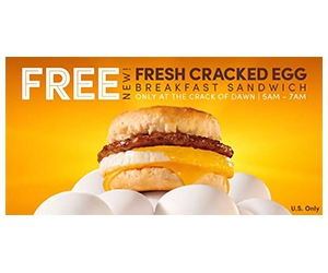 Get a Free Fresh Cracked Egg Breakfast Sandwich at Tim Hortons