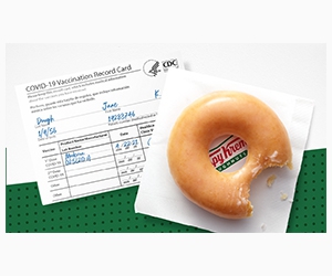 Enjoy a Free Original Glazed® Doughnut from Krispy Kreme as a Thank You for Getting Vaccinated