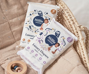 Try Millie Moon Luxury Diapers and Sensitive Wipes for Free!