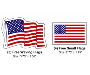 Show your Patriotism with 10 Free American Flag Decals