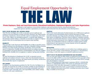 Free "EEO is the Law" Poster