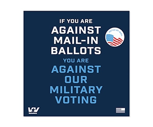 Support Military Voting with a Free VoteVets Sticker