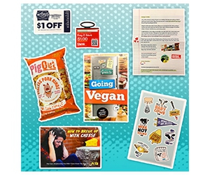 Get Your Free SOS Breakup Box - Includes Vegan Cheese Rings, Stickers, Coupons and More!