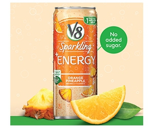 Get a Free Sample of V8+ Energy Sparkling Water!