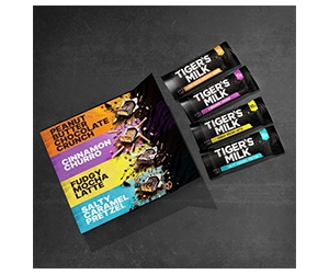 Try Tiger's Milk Protein Bars for Free - Just Pay Shipping!