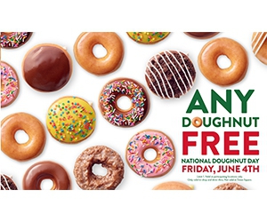 Free Doughnut at Krispy Kreme