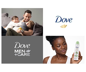 Stay Fresh with Free Dove Dry Spray Antiperspirants for Men and Women