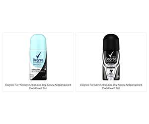 Get Your Free Sample of Men and Women's Degree Deodorant