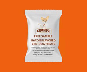 Get Free Chompz CBD Dog Treats Sample for Your Furry Friend!