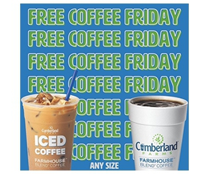 Free Coffee Drinks of Any Size Every Friday in October at Cumberland Farms
