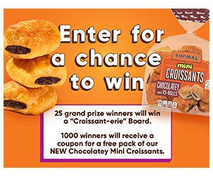 Win a Thomas Croissant-erie Board or Chocolate Mini Croissants Pack